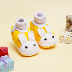 6 To 12 Months Baby Boys & Baby Girls Cute Soft Cotton Pre-Walker Rabbit Face Booties