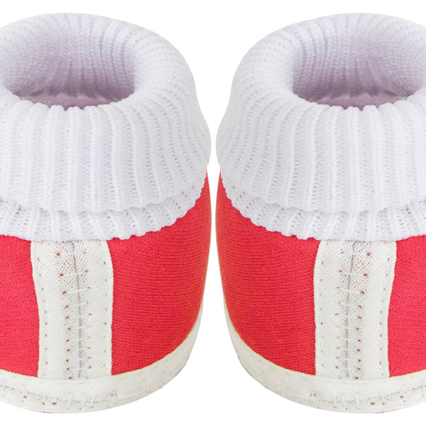 6 To 12 Months Baby Girls & Baby Boys Soft Cotton Cute Butterfly Booties (Red, White)-SK172