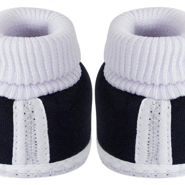 6 To 12 Months Baby Girls & Baby Boys Cotton Butterfly Frill Booties (White, Black)-SK176