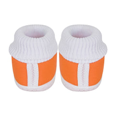 6 To 12 Months Baby Boys & Girls Cotton Pre-Walker Rabbit Face Booties (Pink, Orange)-SK177