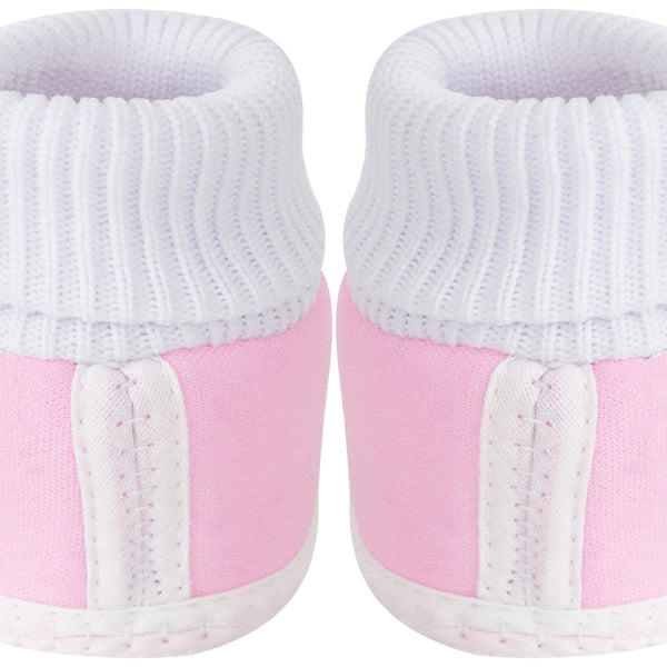 6 To 12 Months Baby Girls & Baby Boys Soft Cotton Butterfly Frill Booties (Multicolor)-SK179