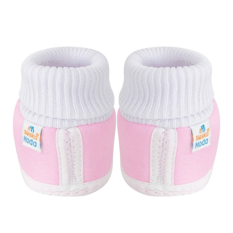 6 To 12 Months Baby Girls & Baby Boys Soft Cotton Butterfly Frill Booties (Multicolor)-SK179