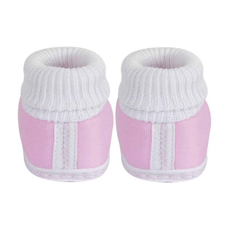 6 To 12 Months Baby Boys & Baby Girls Cute Soft Cotton Pre-Walker Shoes Booties (Pink)-SK180