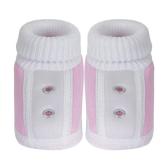 6 To 12 Months Baby Boys & Baby Girls Cute Soft Cotton Pre-Walker Shoes Booties (Pink)-SK180