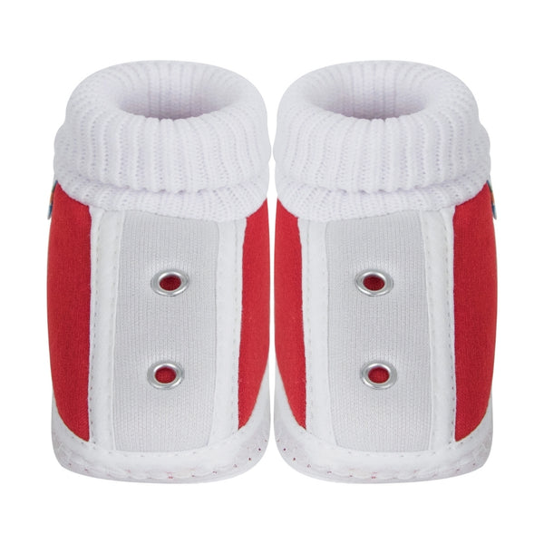 6 To 12 Months Baby Boys & Baby Girls Cute Soft Cotton Pre-Walker Shoes Booties (Red)-SK181