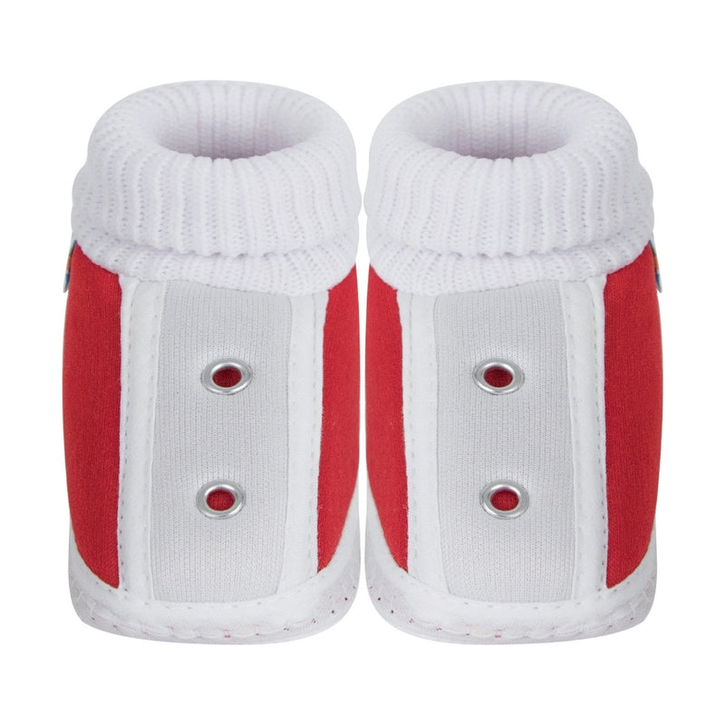 6 To 12 Months Baby Boys & Baby Girls Cute Soft Cotton Pre-Walker Shoes Booties (Red)-SK181
