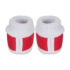 6 To 12 Months Baby Boys & Baby Girls Cute Soft Cotton Pre-Walker Shoes Booties (Red)-SK181