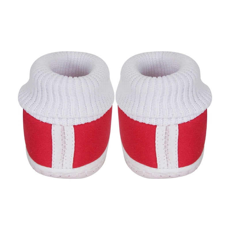 6 To 12 Months Baby Boys & Baby Girls Cute Soft Cotton Pre-Walker Shoes Booties (Red)-SK181