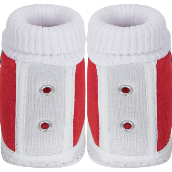 6 To 12 Months Baby Boys & Baby Girls Cute Soft Cotton Pre-Walker Shoes Booties (Red)-SK181