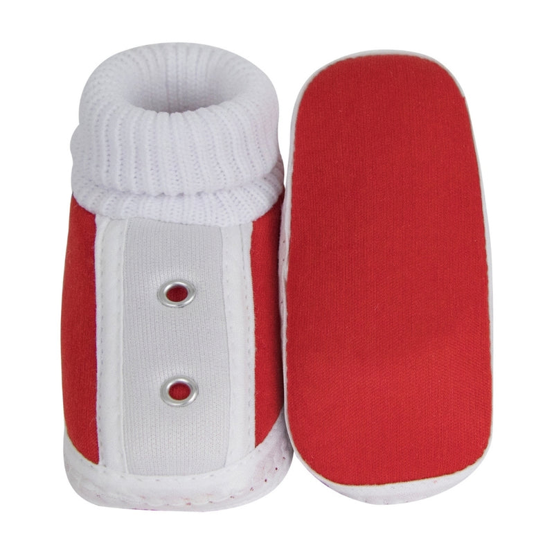 6 To 12 Months Baby Boys & Baby Girls Cute Soft Cotton Pre-Walker Shoes Booties (Red)-SK181