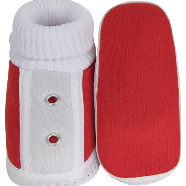 6 To 12 Months Baby Boys & Baby Girls Cute Soft Cotton Pre-Walker Shoes Booties (Red)-SK181