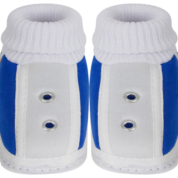6 To 12 Months Baby Boys & Baby Girls Cute Soft Cotton Pre-Walker Shoes Booties (Blue)-SK182