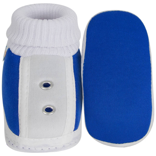 6 To 12 Months Baby Boys & Baby Girls Cute Soft Cotton Pre-Walker Shoes Booties (Blue)-SK182