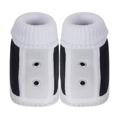 6 To 12 Months Baby Boys & Baby Girls Cute Soft Cotton Pre-Walker Shoes Booties (Black)-SK183