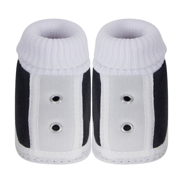 6 To 12 Months Baby Boys & Baby Girls Cute Soft Cotton Pre-Walker Shoes Booties (Black)-SK183