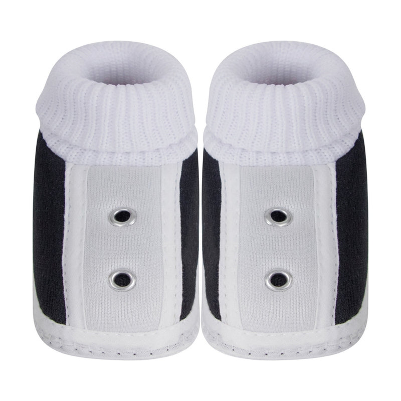 6 To 12 Months Baby Boys & Baby Girls Cute Soft Cotton Pre-Walker Shoes Booties (Black)-SK183