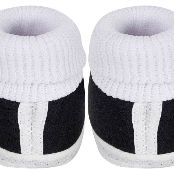 6 To 12 Months Baby Boys & Baby Girls Cute Soft Cotton Pre-Walker Shoes Booties (Black)-SK183