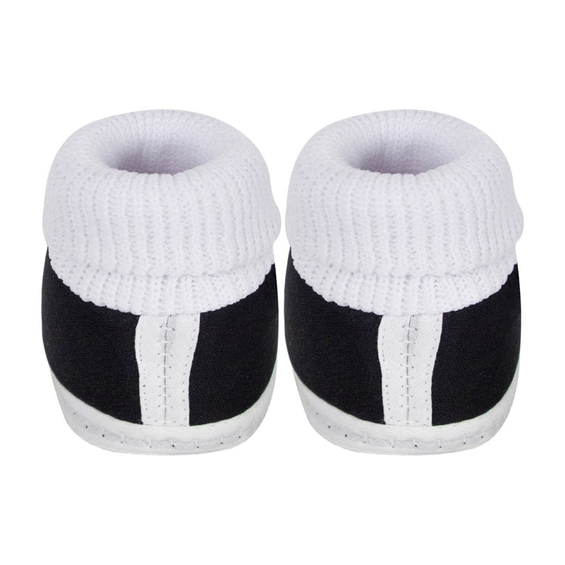 6 To 12 Months Baby Boys & Baby Girls Cute Soft Cotton Pre-Walker Shoes Booties (Black)-SK183