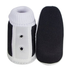 6 To 12 Months Baby Boys & Baby Girls Cute Soft Cotton Pre-Walker Shoes Booties (Black)-SK183