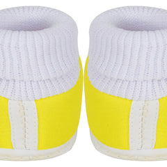 6 To 12 Months Baby Boys & Girls Cotton Pre-Walker Shoes Booties (Yellow)-SK185