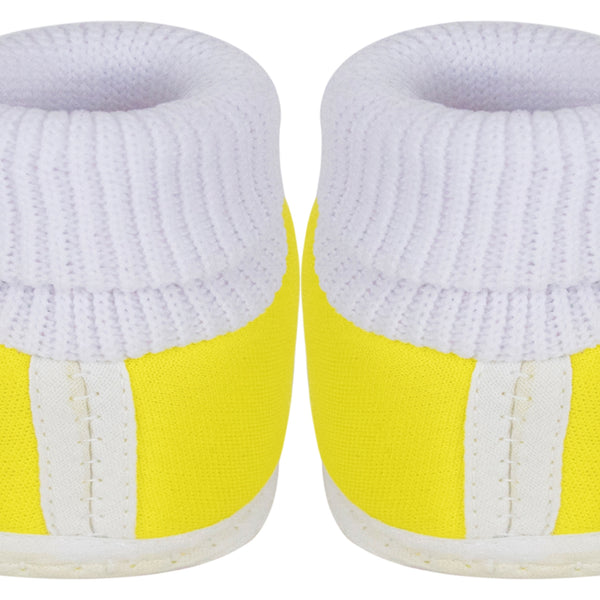 6 To 12 Months Baby Boys & Girls Cotton Pre-Walker Shoes Booties (Yellow)-SK185