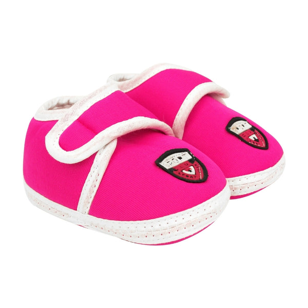 6 To 12 Months Baby Boys & Baby Girls Cute Soft Cotton Pre-Walker Sports Booties (Pink)-SK189