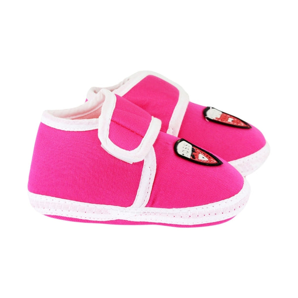 6 To 12 Months Baby Boys & Baby Girls Cute Soft Cotton Pre-Walker Sports Booties (Pink)-SK189