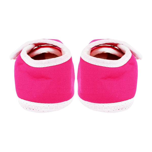 6 To 12 Months Baby Boys & Baby Girls Cute Soft Cotton Pre-Walker Sports Booties (Pink)-SK189