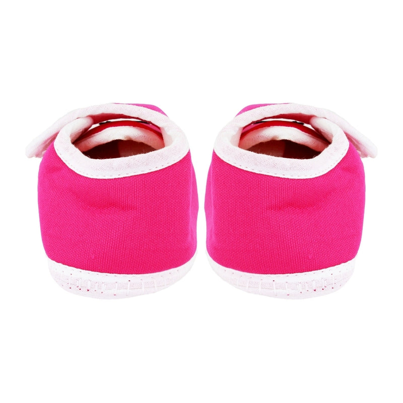 6 To 12 Months Baby Boys & Baby Girls Cute Soft Cotton Pre-Walker Sports Booties (Pink)-SK189