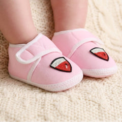 6 To 12 Months Baby Boys & Girls Soft Cotton Pre-Walker Sports Booties (White, Pink)-SK190