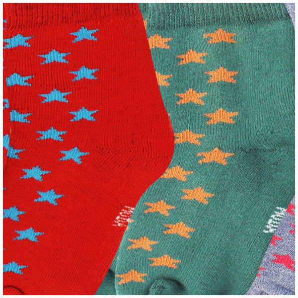 Boy's & Girl's 5 Pair Polka Dot Cotton Ankle Socks For 3 To 5 Years-SK726
