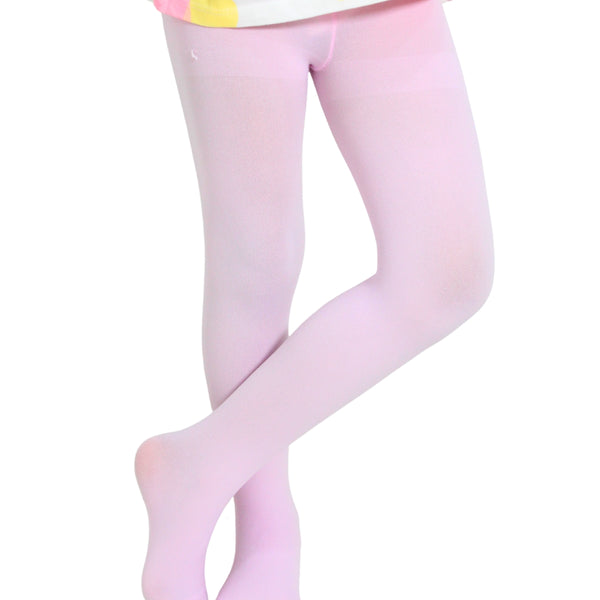 Non Transparent Solid Nylon Opaque Stockings Cum Footed Dance Stockings (Baby Pink)-STK191