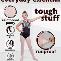 Non Transparent Solid Nylon Opaque Stockings Cum Footed Dance Stockings (Baby Pink)-STK191