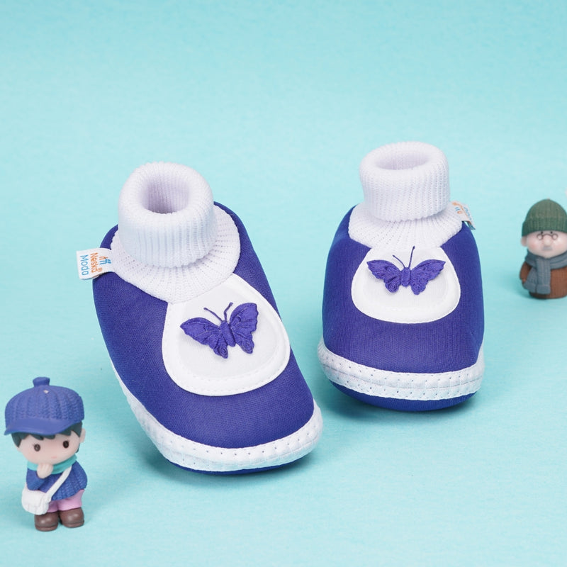6 To 12 Months Baby Girls & Baby Boys Soft Cotton Cute Butterfly Booties