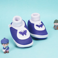 6 To 12 Months Baby Girls & Baby Boys Soft Cotton Cute Butterfly Booties