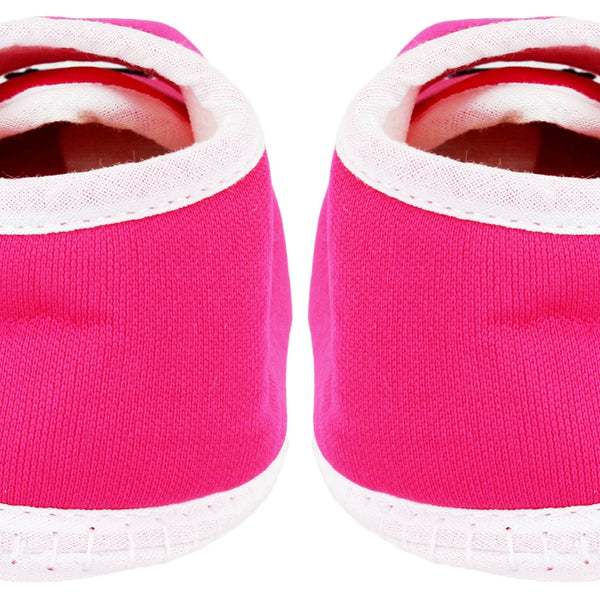 6 To 12 Months Baby Boys & Baby Girls Cute Soft Cotton Pre-Walker Sports Booties (Pink)-SK189