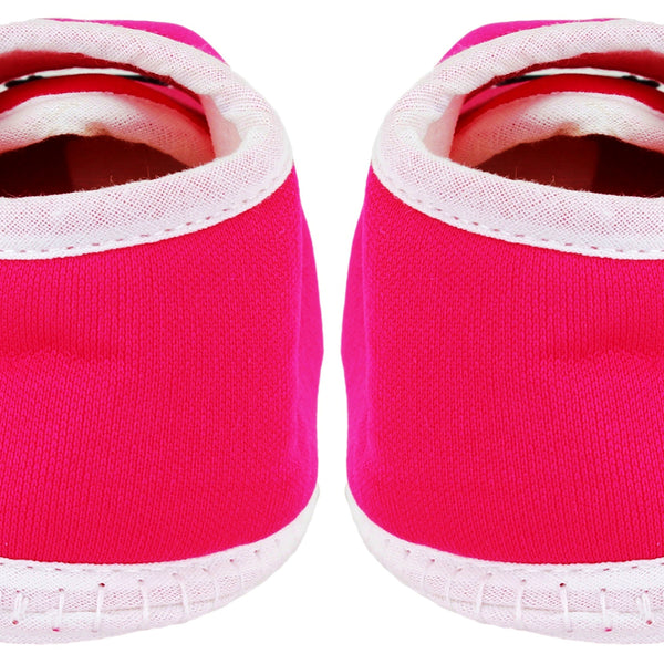 6 To 12 Months Baby Boys & Baby Girls Cute Soft Cotton Pre-Walker Sports Booties (Pink)-SK189