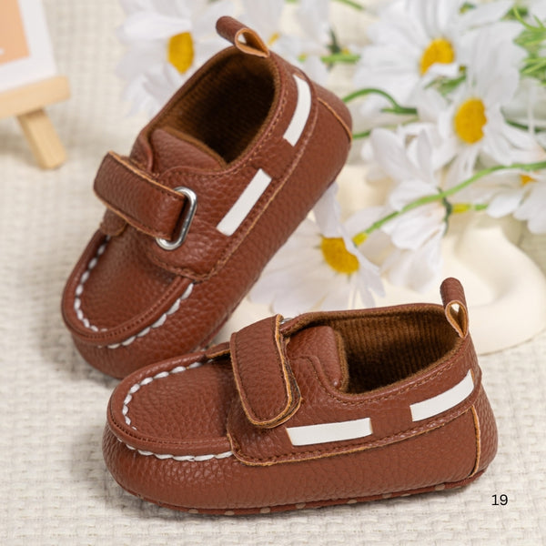 6 to 12 Months Baby Boys Shoes,Infant Non Slip Booties (Brown)-BT4544