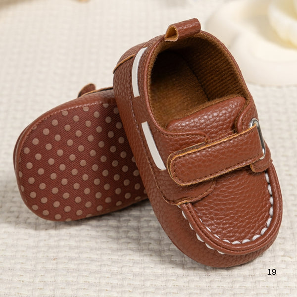 6 to 12 Months Baby Boys Shoes,Infant Non Slip Booties (Brown)-BT4544