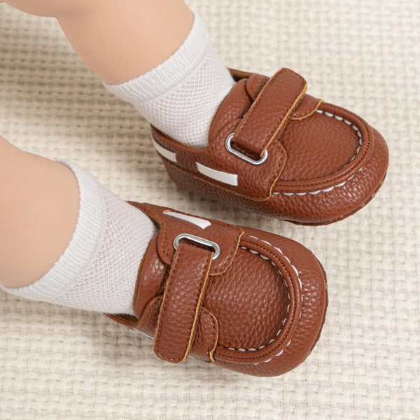 6 to 12 Months Baby Boys Shoes,Infant Non Slip Booties (Brown)-BT4544