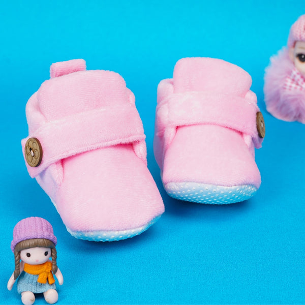 Baby Boys & Baby Girls 6 To 12 Months Velvet Velcro Booties