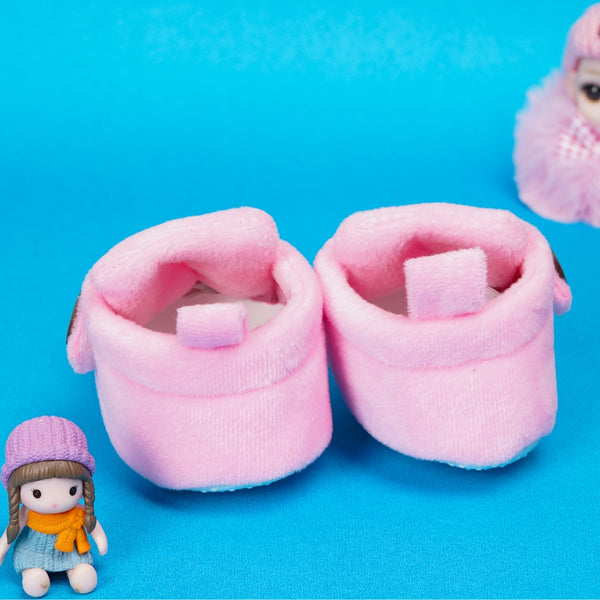 Baby Boys & Baby Girls 6 To 12 Months Velvet Velcro Booties