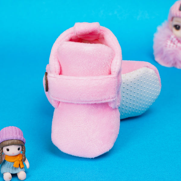 Baby Boys & Baby Girls 6 To 12 Months Velvet Velcro Booties